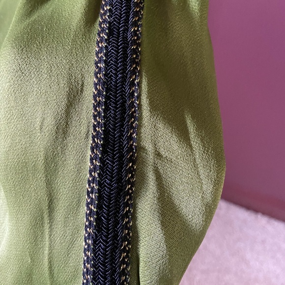 Anthropologie green joggers with black and gold trim - Picture 3 of 3